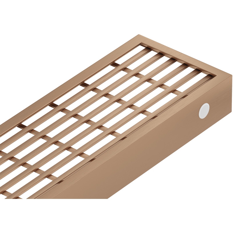 Mexen Flat M33 burkolat vonalvezetéki lefolyóhoz 80 cm, kefélt réz - 1C33080