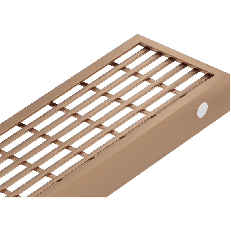 Mexen Flat M33 burkolat vonalmenti lefolyóhoz 100 cm, kefe réz - 1C33100