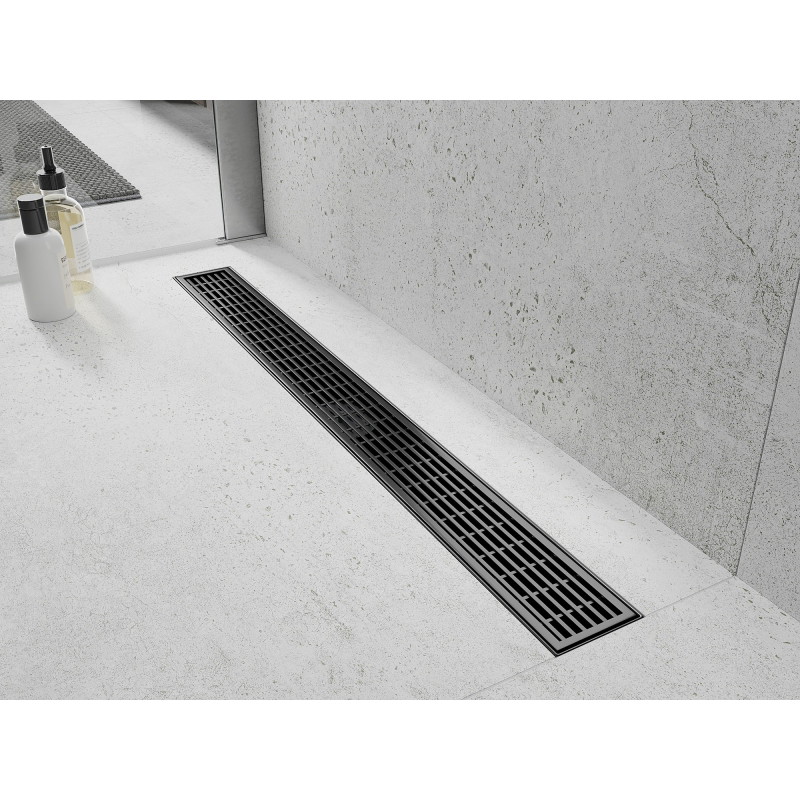 Mexen Flat M33 mască pentru scurgere liniară 90 cm, gri armat periat - 1E33090