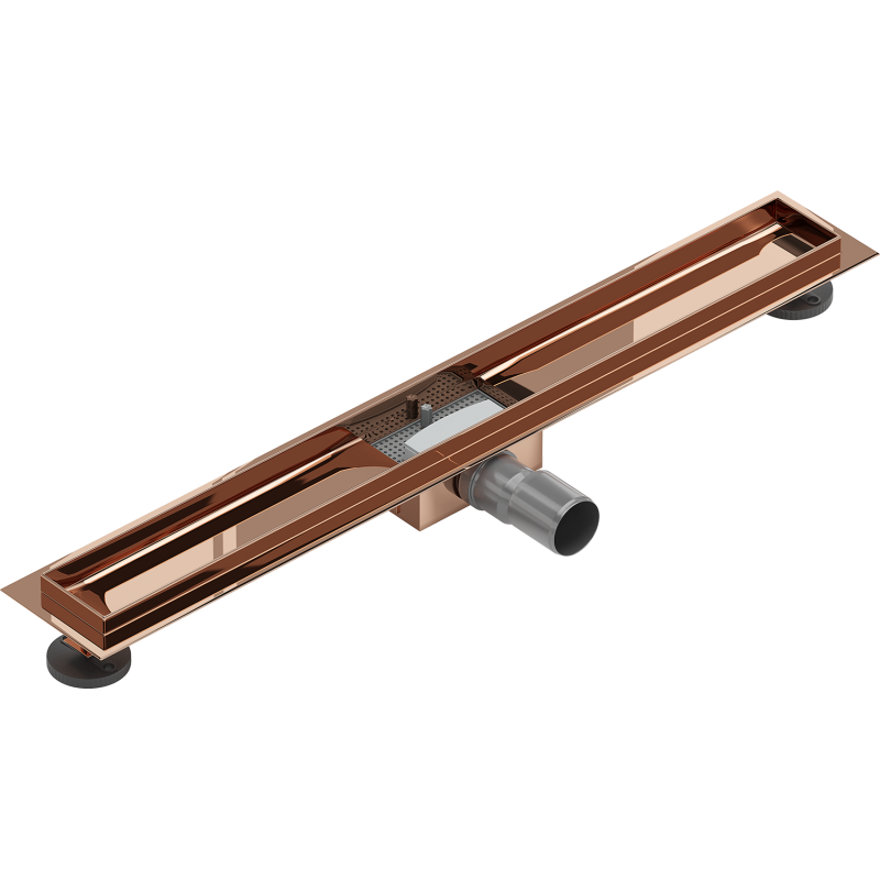 Mexen Flat 80 cm-es vonalmenti lefolyótest, rózsaarany - 1615080