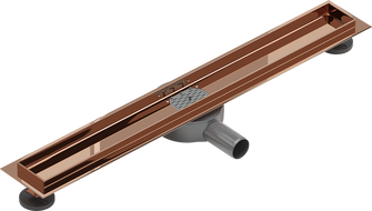 Mexen Flat 360° forgató lineáris lefolyótest 60 cm, rózsaszín arany - 1640060