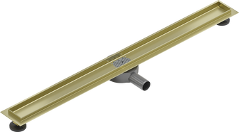 Mexen Flat 360° forgatható vonali lefolyótest 80 cm, arany kefélt - 1A40080