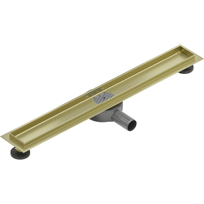 Mexen Flat 360° corp pentru rigolă liniară pivotantă 60 cm, aurie periată - 1A40060