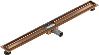 Mexen Flat 100 cm-es lineáris lefolyótest, kefélt réz - 1C15100