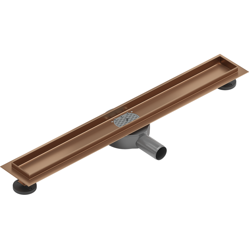 Mexen Flat 360° corp pentru rigolă de scurgere rotativ 50 cm, cupru periat - 1C40050