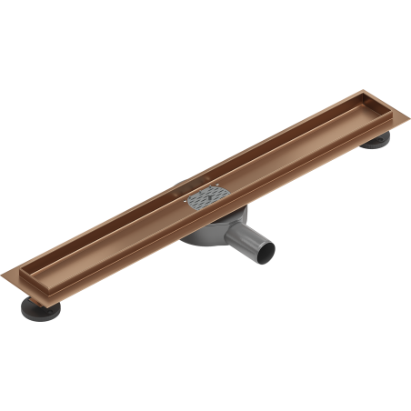 Mexen Flat 360° corp pentru rigolă de scurgere rotativ 50 cm, cupru periat - 1C40050