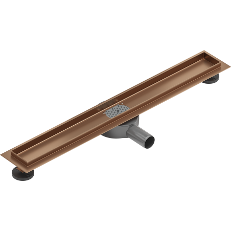 Mexen Flat 360° corp pentru scurgere liniară rotativă 60 cm, cupru periat - 1C40060