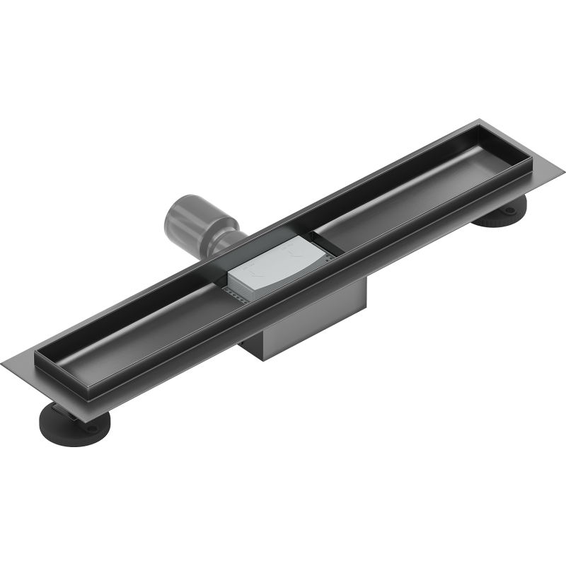 Mexen Flat 50 cm-es vonali lefolyótest, gun gray kefélt - 1E15050