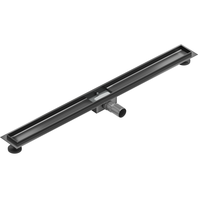 Mexen Flat Lineáris lefolyótest 90 cm, gun gray kefélt - 1E15090