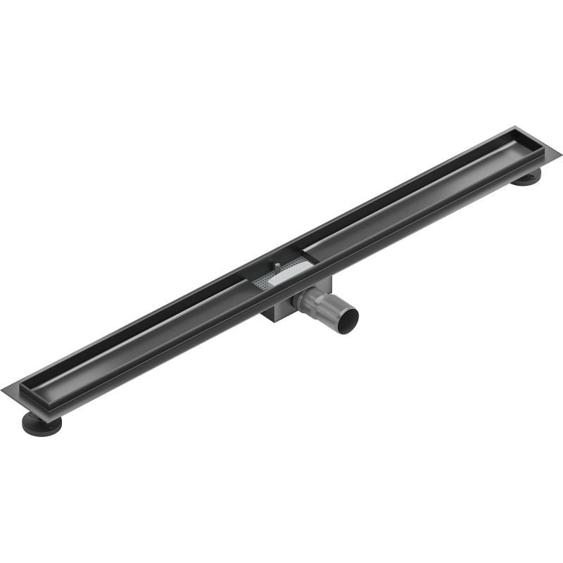 Mexen Flat 100 cm-es vonalmenti lefolyótest, gun gray kefe szálcsiszolt - 1E15100