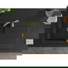 Mexen Leo chiuvetă din granit cu 1 cuvă cu scurgător 900 x 500 mm, negru, sifon auriu - 6501901010-77-G