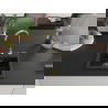 Mexen Milo chiuvetă de granit cu 1 compartiment 435 x 410 mm, Neagră, sifon Auriu - 6505441000-77-G