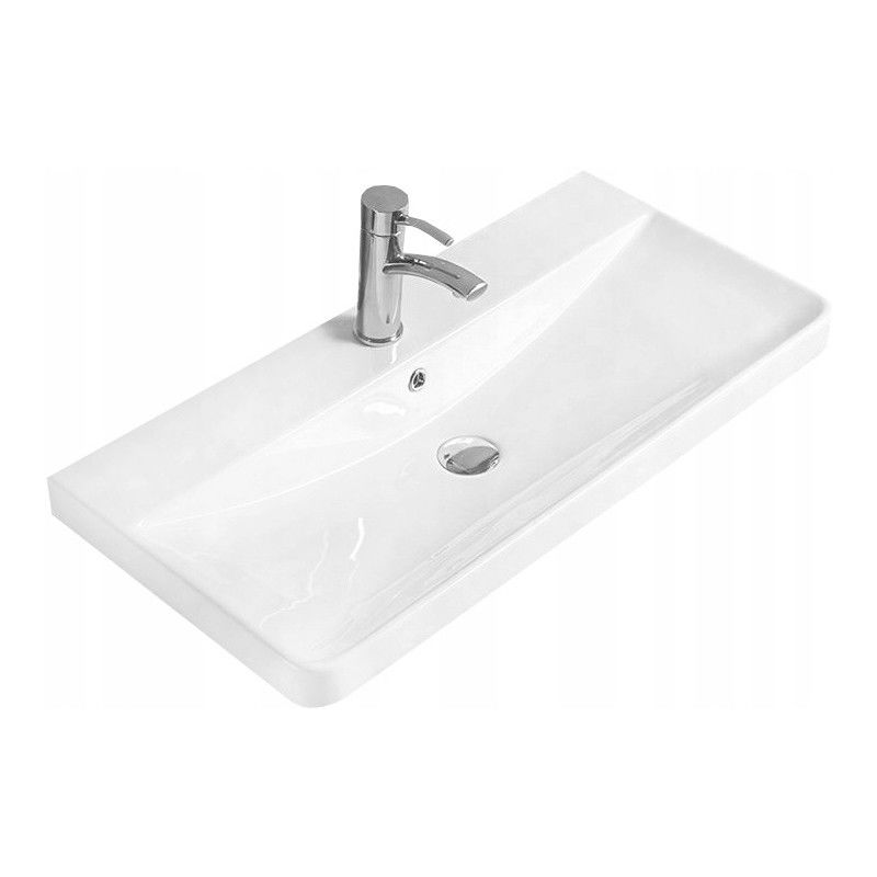 Mexen Dagna részben munkalapba épített mosdó 81 x 39 cm, Fehér - 21998000