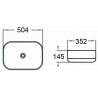 Mexen Daria chiuvetă montată pe blat 50 x 35 cm, albă - 21935000