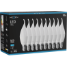 Mexen Nova 10x LED gyertyaizzó E14, C37, 5W, Hideg - 6500K, 525 lm - L106-E14-0565-01x10