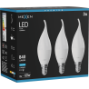 Mexen Nova 3x LED izzó gyertya E14, C37, 8W, Hideg - 6500K, 840 lm - L106-E14-0865-01x03