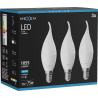 Mexen Nova 3x Bec LED flacără E14, C37, 10W, Rece - 6500K, 1055 lm - L106-E14-1065-01x03