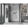 Mexen Mist-H L balra nyíló zuhanyajtó 145 cm, átlátszó, fekete - 8A5L-145-001-70-00-L