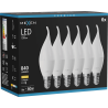 Mexen Nova 6x LED izzó láng E14, C37, 8W, Meleg - 3000K, 840 lm - L106-E14-0830-01x06