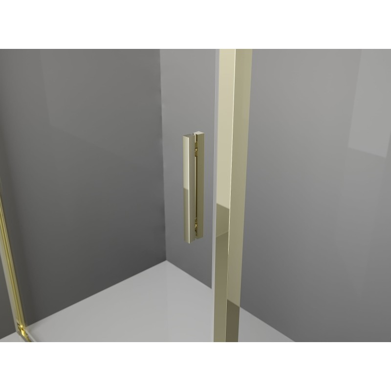 Mexen Exo-3S cabină de duș cu 3 pereți batantă 100 x 95 cm, transparentă, aurie - 8181-100-095-50-00-3S