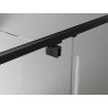 Mexen Exo-3S 3-falú, 80 x 75 cm-es, nyíló zuhanykabin, átlátszó, fekete - 8181-080-075-70-00-3S