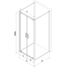 Mexen Exo-BR Duo 3S cabină de duș culisantă 3-perete 120 x 70 cm, transparent, crom - 8182-120-070-01-00-3S