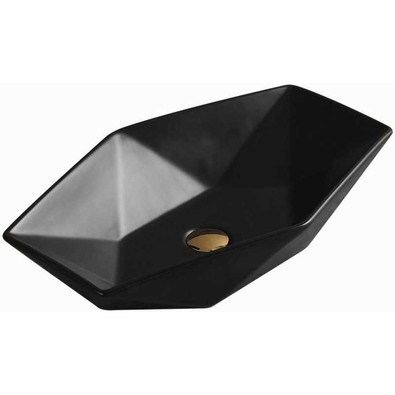 Mexen Elena chiuvetă montată pe blat 63 x 41 cm, negru mat - 21476385
