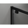 Mexen Exo-3S 3 falú, csuklós zuhanykabin 110 x 75 cm, átlátszó, fekete - 8182-110-075-70-00-3S