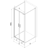 Mexen Exo-BR Duo 3S cabina de duș cu 3 pereți, batantă, 120 x 110 cm, transparentă, neagră - 8182-120-110-70-00-3S