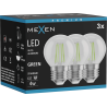 Mexen Vintis 3x Bec cu filament LED E27, G45, 4W, 55 lm, verde - L156-E27-04XX-46x03
