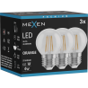Mexen Vintis 3x LED filament fényforrás E27, G45, 4W, 55 lm, narancs - L156-E27-04XX-48x03