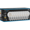 Mexen Vintis 10x Bec filament LED E27, G45, 2W, Caldă - 2700K, 240 lm, clar - L156-E27-0227-00x10