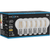 Mexen Vintis 6x LED szálas izzó E27, G45, 4W, Meleg - 2700K, 470 lm, átlátszó - L156-E27-0427-00x06