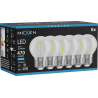 Mexen Vintis 6x LED filament izzó E27, G45, 4W, Hideg - 6500K, 470 lm, átlátszó - L156-E27-0465-00x06
