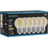 Mexen Vintis 6x Bec LED filament E27, G45, 6W, Caldă - 2200K, 600 lm, chihlimbar - L156-E27-0622-50x06