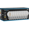 Mexen Vintis 10x LED szálas izzó E27, G45, 6W, Meleg - 2700K, 720 lm, áttetsző - L156-E27-0627-00x10