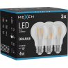 Mexen Vintis 3x Bec filament LED E27, A60, 4W, 55 lm, portocaliu - L150-E27-04XX-48x03