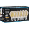 Mexen Vintis 6x Filament LED izzó E27, A60, 4W, Meleg - 2200K, 400 lm, borostyán - L150-E27-0422-50x06