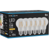 Mexen Vintis 6x LED filament izzó E27, A60, 6W, Meleg - 2200K, 720 lm, átlátszó - L150-E27-0622-00x06