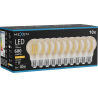 Mexen Vintis 10x Bec LED cu filament E27, A60, 6W, Caldă - 2200K, 600 lm, chihlimbar - L150-E27-0622-50x10