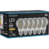 Mexen Vintis 6x Bec LED cu filament E27, A60, 8W, Cald - 2200K, 600 lm, fumuriu - L150-E27-0822-70x06