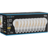 Mexen Vintis 10x LED filament izzó E27, A60, 10W, Meleg - 2700K, 1320 lm, átlátszó - L150-E27-1027-00x10