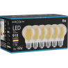 Mexen Vintis 6x LED filament izzó E27, A60, 10W, Meleg - 2700K, 910 lm, borostyánszínű - L150-E27-1027-50x06