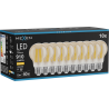 Mexen Vintis 10x LED filament izzó E27, A60, 10W, Meleg - 2700K, 910 lm, borostyán - L150-E27-1027-50x10