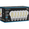 Mexen Vintis 6x LED filament izzó E27, A60, 10W, Hideg - 6500K, 1320 lm, átlátszó - L150-E27-1065-00x06