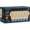 Mexen Vintis 6x LED filament izzó E27, A60, 12W, Meleg - 2700K, 1125 lm, borostyánsárga - L150-E27-1227-50x06