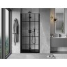 Mexen Mist-F uși de duș pliabile stânga 60 cm, grilaj negru, negru - 8A6-060-000-70-77-L