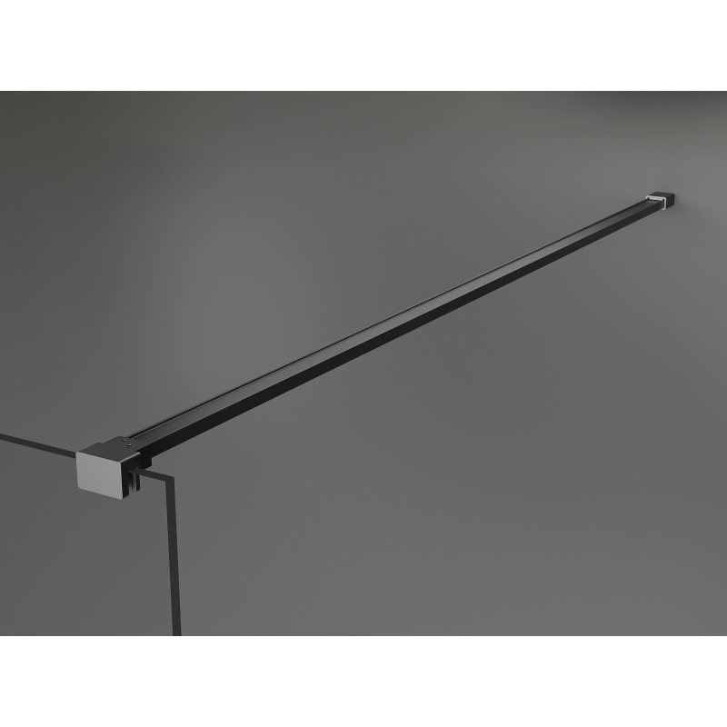 Mexen Kioto Walk-in zuhanyfal 70 x 200 cm, grafit 8 mm, kefélt nikkel - 800-070-101-97-40