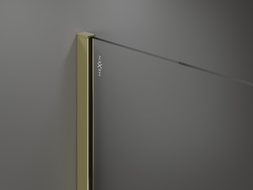 Mexen Kioto Walk-in zuhanyfal 130 x 200 cm, ombre fekete 8 mm, arany - 800-130-101-50-76