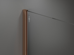 Mexen Kioto Walk-in zuhanyfal 120 x 200 cm, fekete ombre 8 mm, rózsaszín arany - 800-120-101-60-76